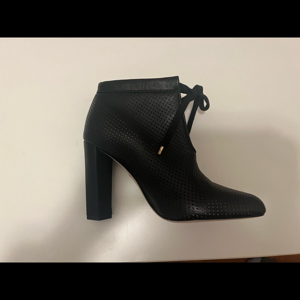 Diane Von Furstenberg Black Leather Booties